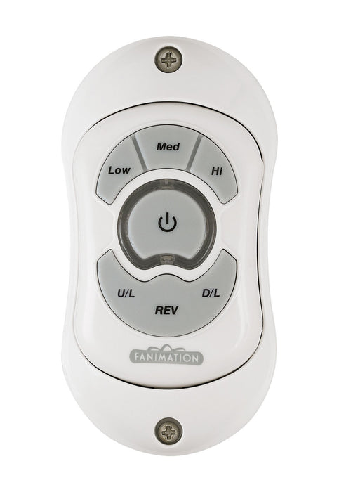 Fanimation TR22WH Controls Hand Held Remote Reversing - Fan Speed/Up Down Light White Main Image.jpg