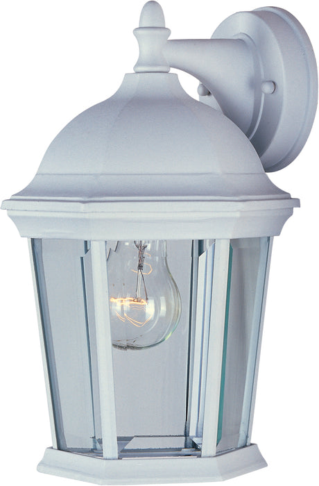 Maxim 1024WT Builder Cast One Light Outdoor Wall Lantern, White Main Image.jpg