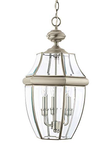 Generation Lighting 6039EN-965 Lancaster Three Light Outdoor Pendant, Antique Brushed Nickel Alternate Image.jpg