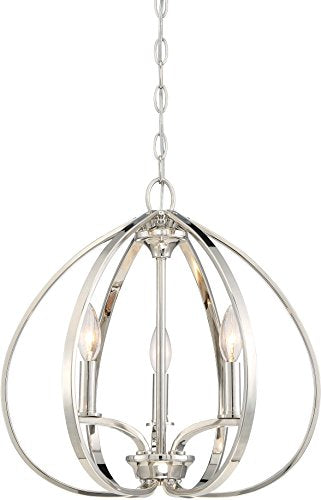 Minka-Lavery 4982-613 Tilbury Three Light Pendant, Polished Nickel Alternate Image.jpg