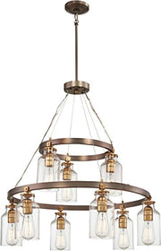 Minka-Lavery 4559-588 Morrow Nine Light Chandelier, Harvard Court Bronze W/Gold Hi Alternate Image 2.jpg