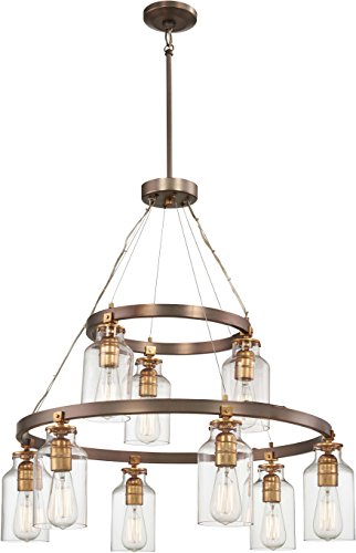 Minka-Lavery 4559-588 Morrow Nine Light Chandelier, Harvard Court Bronze W/Gold Hi Alternate Image 2.jpg