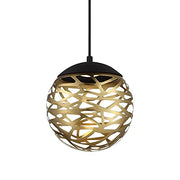 George Kovacs P932-688-L Golden Eclipse LED Mini Pendant, Coal And Honey Gold Alternate Image.jpg