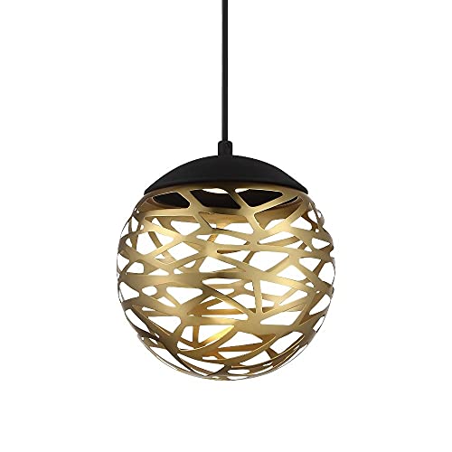 George Kovacs P932-688-L Golden Eclipse LED Mini Pendant, Coal And Honey Gold Alternate Image.jpg
