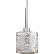 Progress P5038-09 Mingle Collection One-Light Brushed Nickel Etched Parchment Glass Global Mini-Pendant Light Alternate Image.jpg
