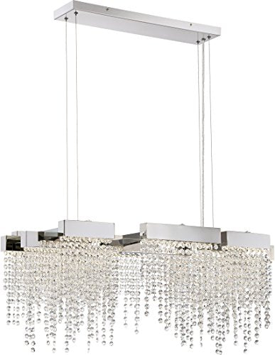 Quoizel PCCL1033PK Crystal Falls LED Island Chandelier, Polished Nickel Alternate Image 3.jpg