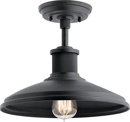 Kichler 49982BKT Allenbury One Light Outdoor Pendant/Semi Flush Mount, Textured Black Alternate Image.jpg