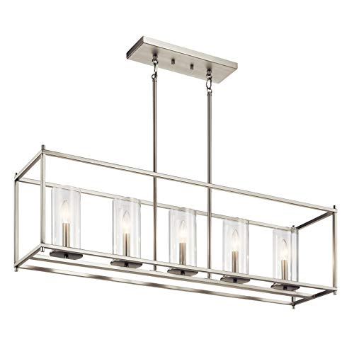 Kichler 43995NI Crosby Five Light Linear Chandelier, Brushed Nickel Alternate Image.jpg