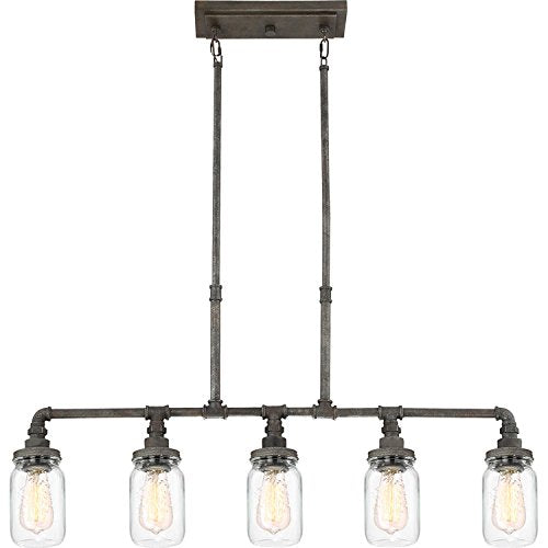 Quoizel SQR538RK Squire Five Light Island Chandelier, Rustic Black Alternate Image.jpg