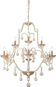 Minka-Lavery 2669-717 Colonial Charm Nine Light Chandelier, White Wash With Sun Dried Clay Alternate Image.jpg