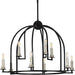 Progress P400187-031 Seneca Collection Nine-Light Matte Black Farmhouse Chandelier Light Alternate Image.jpg