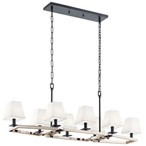 Kichler 44023PN Dancar Eight Light Linear Chandelier, Polished Nickel Alternate Image.jpg