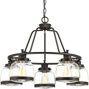 Progress P400058-020 Judson Collection Five-Light Antique Bronze Clear Glass Farmhouse Chandelier Light Alternate Image.jpg