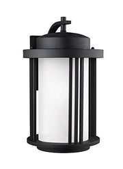 Generation Lighting 8847901EN3-12 Crowell One Light Outdoor Wall Lantern, Black Alternate Image.jpg