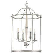 Progress P500210-009 Durrell Collection Four-Light Brushed Nickel Medium Foyer Alternate Image.jpg