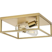 Progress P350200-012 Perimeter Collection Two-Light Satin Brass Modern Style Flush Mount Ceiling Light Alternate Image.jpg
