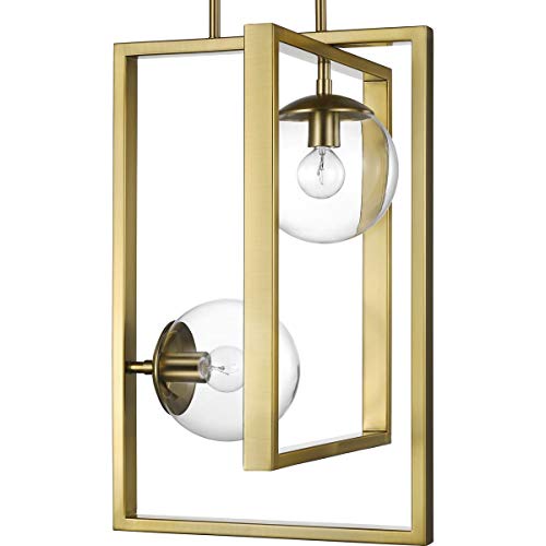 Progress P500284-109 Atwell Collection Two-Light Brushed Bronze Clear Glass Luxe Pendant Light Alternate Image.jpg