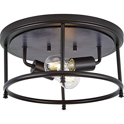 Progress P350151-031 Durrell Collection Two-Light Black 13" Flush Mount Alternate Image.jpg
