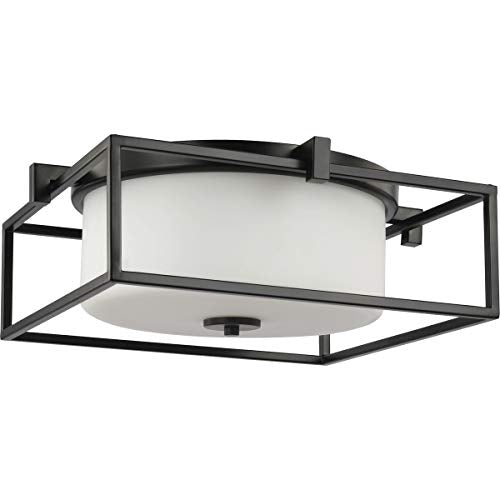 Progress P350171-031 Chadwick Collection Two-Light Black 15-3/8" Flush Mount Alternate Image.jpg