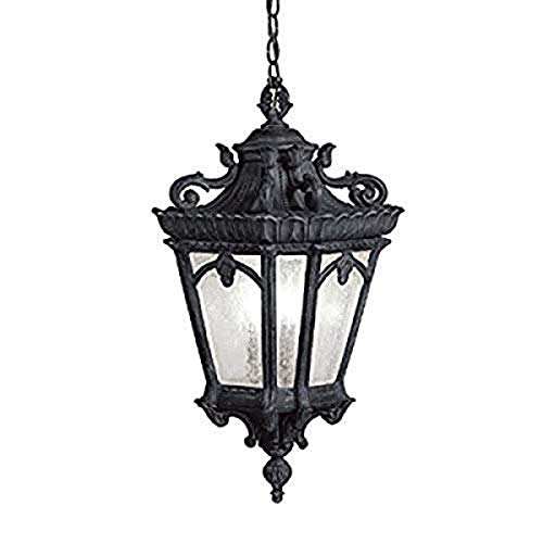 Kichler 9855BKT Tournai Three Light Outdoor Pendant, Textured Black Alternate Image.jpg