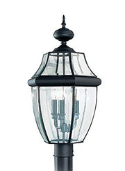 Generation Lighting 8239EN-12 Lancaster Three Light Outdoor Post Lantern, Black Alternate Image.jpg