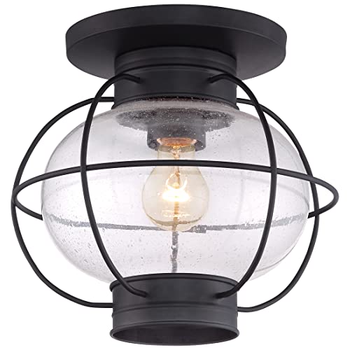 Quoizel COR1311K Cooper One Light Flush Mount, Mystic Black Alternate Image 4.jpg