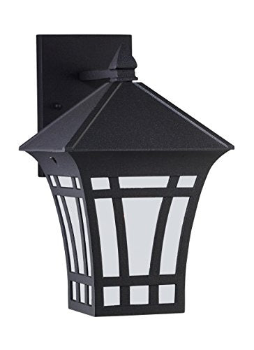 Generation Lighting 89132EN3-12 Herrington One Light Outdoor Wall Lantern, Black Alternate Image.jpg