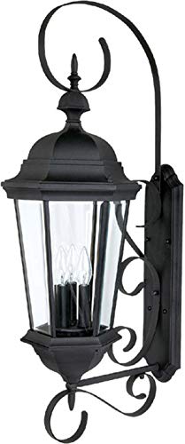 Capital Lighting 9723BK Carriage House Three Light Outdoor Wall Lantern, Black Alternate Image.jpg
