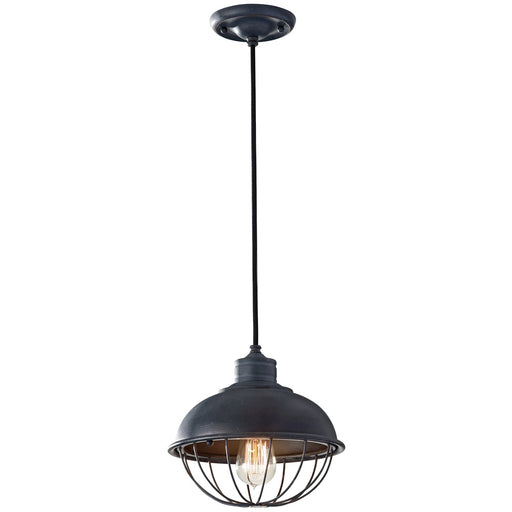 Generation Lighting P1242AF Urban Renewal One Light Pendant, Antique Forged Iron Main Image.jpg