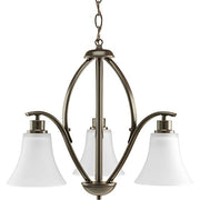 Progress P4489-20W Joy Collection Three-Light Antique Bronze Etched White Glass Traditional Chandelier Light Alternate Image.jpg