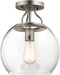 Kichler 44066NI Harmony One Light Semi Flush Mount, Brushed Nickel Alternate Image.jpg