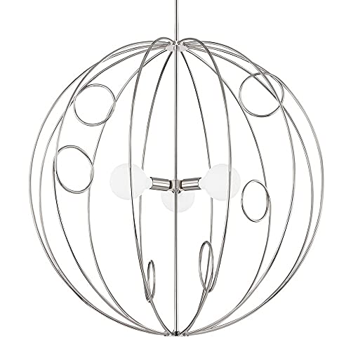 Mitzi H485701L-PN Alanis Three Light Pendant, Polished Nickel Alternate Image.jpg