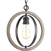 Progress P500092-143 Conestee Collection One-Light Graphite Farmhouse Pendant Light Alternate Image.jpg