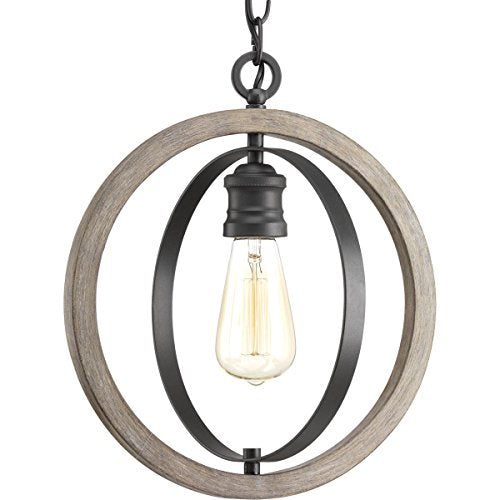 Progress P500092-143 Conestee Collection One-Light Graphite Farmhouse Pendant Light Alternate Image.jpg