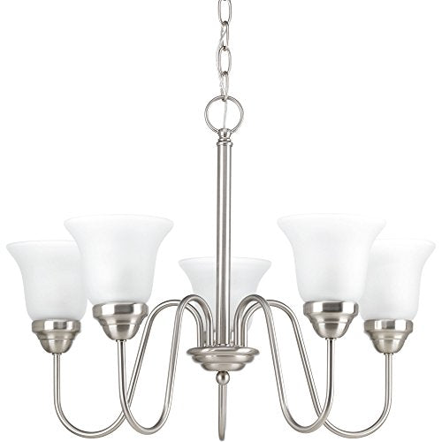 Progress P4757-09 Classic Collection Five-Light Brushed Nickel Etched Glass Traditional Chandelier Light Alternate Image.jpg