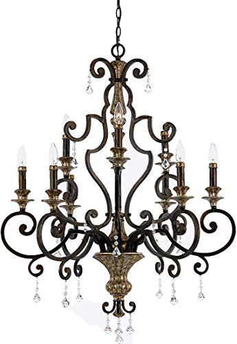 Quoizel MQ5009HL Marquette Nine Light Chandelier, Heirloom Alternate Image.jpg