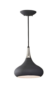 Generation Lighting P1253BK Belle One Light Pendant, Black Main Image.jpg