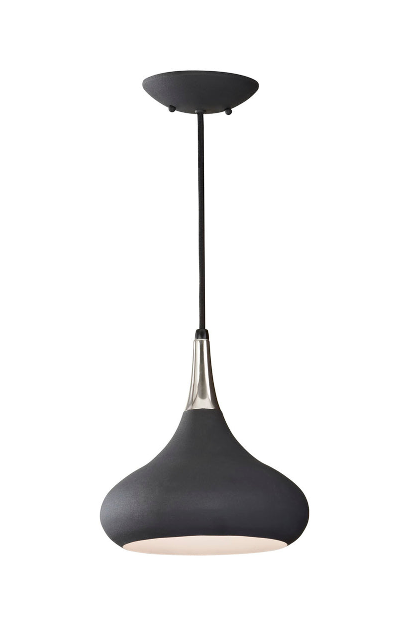 Generation Lighting P1253BK Belle One Light Pendant, Black Main Image.jpg