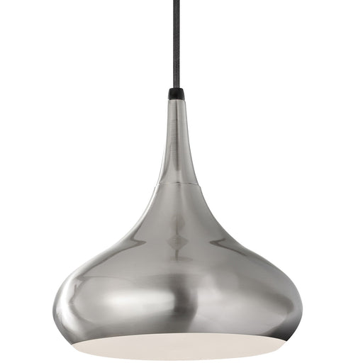 Generation Lighting P1253BS Belle One Light Pendant, Brushed Steel Main Image.jpg