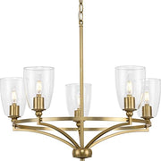 Progress P400296-109 Parkhurst Collection Five-Light New Traditional Brushed Bronze Clear Glass Chandelier Light Alternate Image.jpg