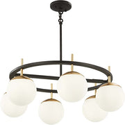 George Kovacs P1356-618 Alluria Six Light Pendant, Weathered Black W/Autumn Gold Alternate Image.jpg