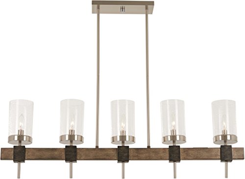 Minka-Lavery 4635-106 Bridlewood Five Light Island Pendant, Stone Grey W/Brushed Nickel Alternate Image.jpg