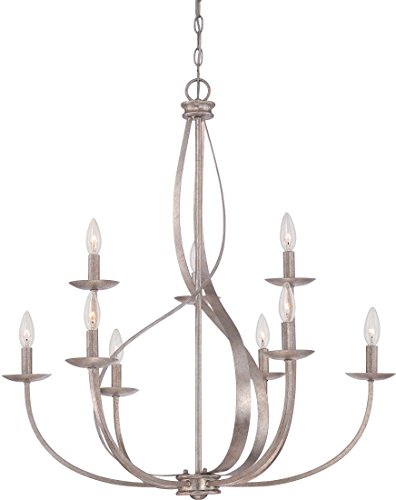 Quoizel SER5009IF Serenity Nine Light Chandelier, Italian Fresco Alternate Image.jpg