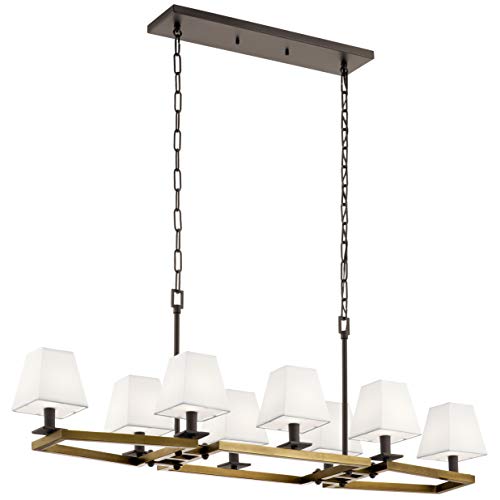 Kichler 44023NBR Dancar Eight Light Linear Chandelier, Natural Brass Alternate Image.jpg