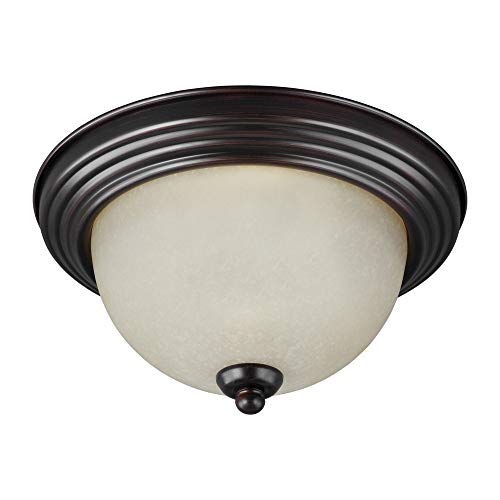 Generation Lighting 77065-710 Geary Three Light Flush Mount, Bronze Alternate Image.jpg