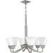 Progress P400119-009 Clifton Heights Collection Six-Light Brushed Nickel Etched Glass Craftsman Chandelier Light Alternate Image.jpg