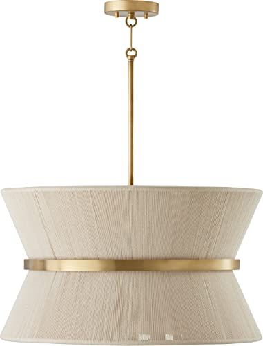 Capital Lighting 341281NP Cecilia Eight Light Pendant, Bleached Natural Rope and Patinaed Brass Alternate Image 4.jpg