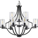 Progress P400198-031 Lassiter Collection Nine-Light Matte Black Clear Glass Modern Chandelier Light Alternate Image.jpg