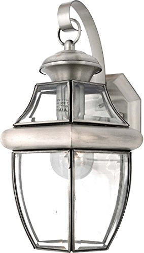 Quoizel NY8316P Newbury One Light Outdoor Wall Lantern, Pewter Alternate Image.jpg