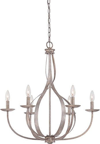 Quoizel SER5006IF Serenity Six Light Chandelier, Italian Fresco Alternate Image.jpg